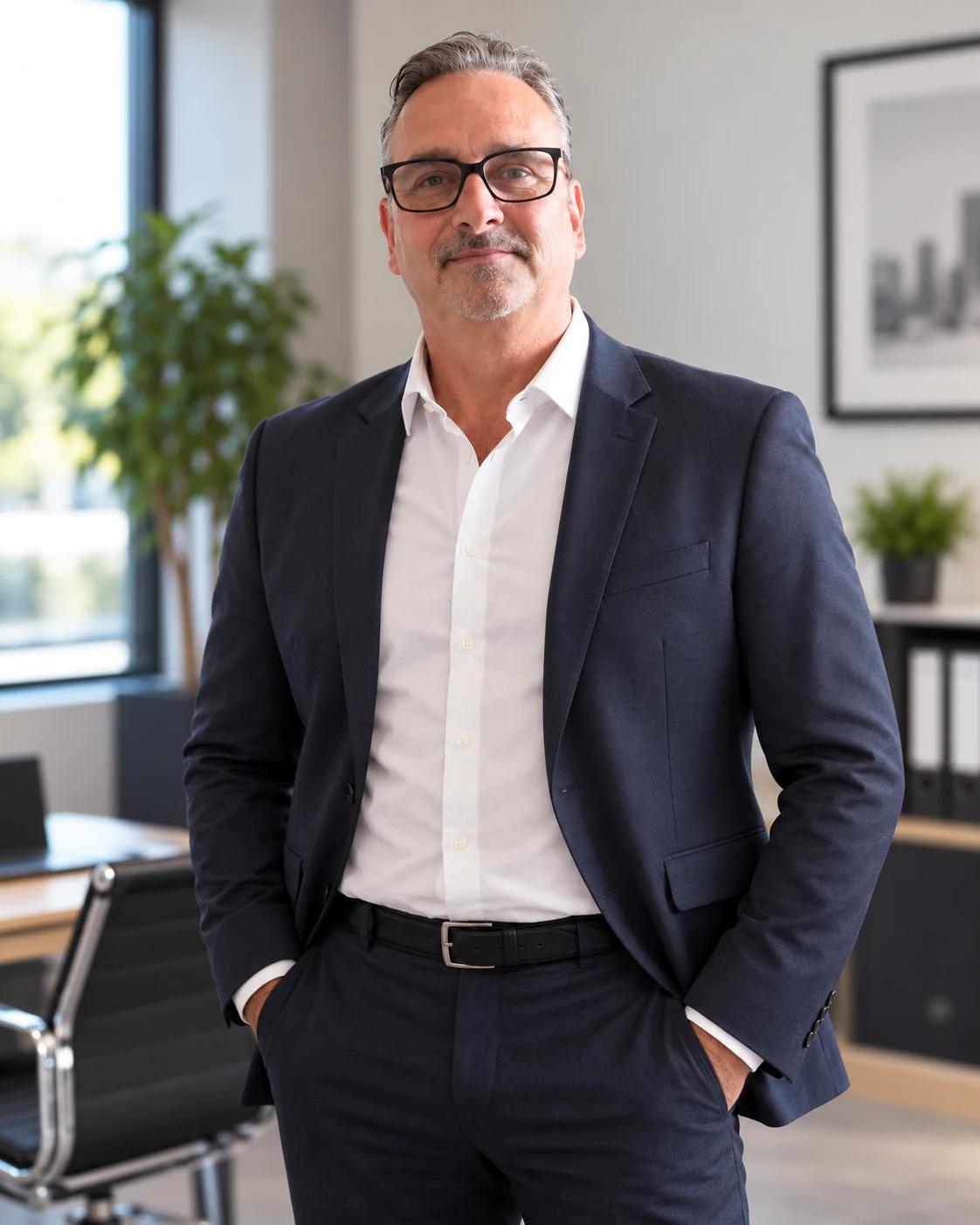 Torsten Kleinfeldt, Geschäftsführer der Kleinfeldt GmbH, im Büro
